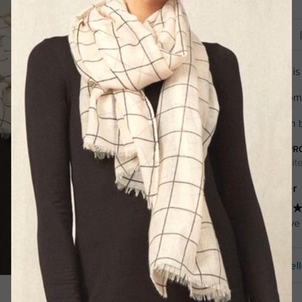 Rachel Pally Scarf - Cream/Brown -Still in Plastic